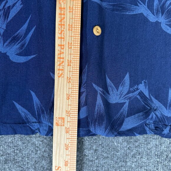 Paradise Found Hawaiian Shirt Men XL Blue Floral Tom Selleck Magnum PI VTG Adult - Picture 7 of 7